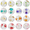32Pcs 8 Styles Transparent Resin Inner Dried Flower Beads RESI-SC0005-63-1