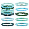 7Pcs 7 Style Handmade Polymer Clay Heishi Surfer Stretch Bracelets Set BJEW-SW00073-07-3