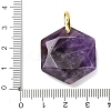 Natural Amethyst Faceted Pendants G-B188-03G-05-3