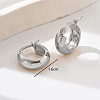 Minimalist European and American Style 201 Stainless Steel Glossy Hoop Earrings for Women PD5223-4