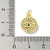 Brass Micro Pave Cubic Zirconia Charms KK-M283-15F-02-3