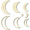 8Pcs 8 Style Wood Hoop Rings Macrame for DIY Craft Making DIY-WH0545-007-1