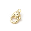 Heart Brass Lobster Claw Clasps KK-Z147-16G-2