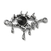 Alloy Jet Rhinestone Pendants PALLOY-P294-01B-02-1