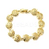 Summer Beach Brass Micro Pave Clear Cubic Zirconia Shell Shape Link Chain Bracelets BJEW-C118-02B-G-5