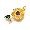 Brass Enamel Pendants KK-Z125-21G-2
