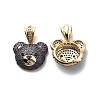 Brass Cubic Zirconia Pendants KK-G446-18G-05-1