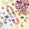 DIY Animal Cattle Theme Wooden Beaded Keychain Making Kits DIY-YW0008-69B-5