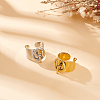 4Pcs 2 Colors Stainless Steel Open Cuff Rings Set for Lovers RJEW-UN0002-94-2