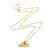 Brass Micro Pave Clear Cubic Zirconia Pendant Necklaces NJEW-Z038-01G-F-1