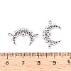201 Stainless Steel Laser Cut Crescent Moon/Double Horn Chandelier Component Links STAS-T066-93P-3