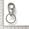 Tibetan Style 316 Surgical Stainless Steel Fittings with 304 Stainless Steel Key Ring FIND-Q101-09AS-05-3