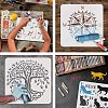 PET Hollow out Drawing Painting Stencils Sets for Kids Teen Boys Girls DIY-WH0172-634-4