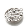 Brass Micro Pave Cubic Zirconia Pendants KK-Q035-16B-P-2