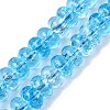 Baking Paint Transparent Glass Beads Strands DGLA-N005-12C-1