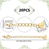 20Pcs 304 Stainless Steel Curb Chain Extender STAS-UN0051-99-2