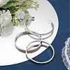 3Pcs 3 Style 304 & 201 Stainless Steel Grooved Bangle Making BJEW-SC0001-16-4