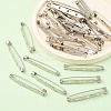Iron Brooch Pin Back Safety Catch Bar Pins with 3 Holes IFIN-A171-04I-4