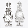 Tibetan Style Alloy Bunny Pendant Enamel Settings LS-X-TIBE-S314-26AS-LF-1