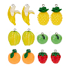 12Pcs 6 Styles Resin Pendants RESI-FP0001-41-1