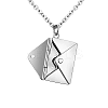 Non-Tarnish 304 Stainless Steel Envelope Pendant Necklaces LS-GL7398-2-1