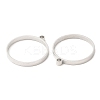 Non-Tarnish 304 Stainless Steel Open Back Bezel Flat Round Pendants X-STAS-Z040-04B-P-2