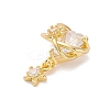 Brass Micro Pave Cubic Zirconia Pendants KK-U042-12G-2