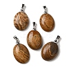 Natural Picture Jasper Pendants G-Z055-03P-25-1