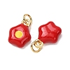 Brass Enamel Pendants KK-CJC21A4-01G-06-RS-3