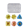 Crystal Drop Glue Diy Pentagram & Flower & Heart & Triangle & Hexagon Connected Flow Sand Pendant Hanging Decoration Silicone Mold PW-WG89A9A-01-1