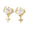 Brass Micro Pave Clear Cubic Zirconia Pendants LS-KK-L212-13G-1