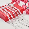 Flower ABS Plastic Imitation Pearl Beaded Trim Garland Strands CHAC-R001-01-6