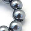 Baking Paint Pearlized Glass Pearl Round Bead Strands X-HY-Q003-10mm-12-3
