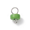 Disc Dyed Synthetic Turquoise Heishi Connector Charms PALLOY-JF04247-01-3