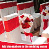Polyester Elastic Elegant Satin Chair Cover Sashes AJEW-WH0678-86A-4