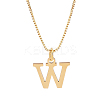 1pc 304 Stainless Steel Letter Pendant Necklaces NJEW-LP0001-38W-G-1