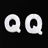 Natural Freshwater Shell Letter Charms BSHE-ZX007-02Q-1