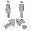 1 Set Plastic Bathroom Sign Stickers AJEW-GF0005-94A-5