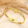 304 Stainless Steel Hinged Bangles for Women WGB8751-01-1