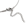 304 Stainless Steel Round Snake Chain Bowknot Pendant Necklaces for Women LS-NJEW-Z050-01P-01-3