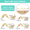 240Pcs 4 Styles Brass Bead Tips KK-SC0007-37-2