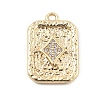 Brass Micro Pave Cubic Zirconia Pendants KK-D283-30G-04-1