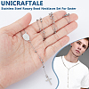 2Pcs 304 Stainless Steel Rosary Bead Necklaces Set For Easter NJEW-UN0001-43-4
