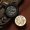 With Love Wax Seal Brass Stamp Heads AJEW-M038-01H-G-1