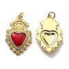 Rack Plating Brass Grade AAA Cubic Zirconia Pendants LS-KK-D026-26G-1