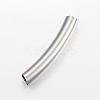 Tarnish Resistant 304 Stainless Steel Curved Tube Beads STAS-P128-01-1