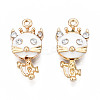 Rack Plating Alloy Enamel Pendants ENAM-T011-143B-2