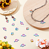 60Pcs 2 Style Rack Plating Rainbow Color 304 Stainless Steel Pendants STAS-DC0008-42-6