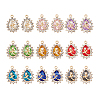 18Pcs 9 Colors Glass Pendants FIND-PH0022-22-7