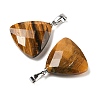 Natural Tiger Eye Pendants G-L614-D04-P02-2